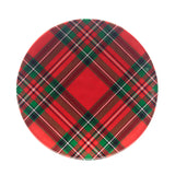 Christmas Plaid Melamine Salad Plate 9in