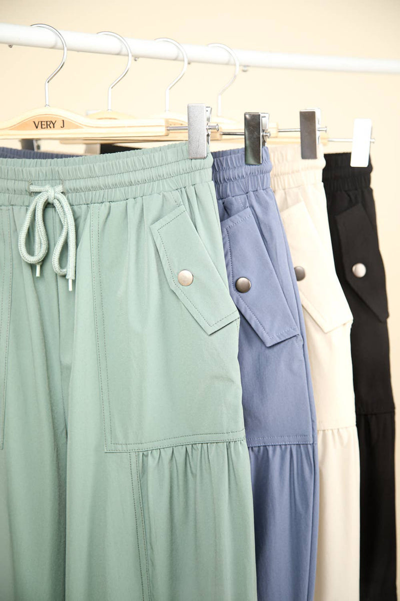 Shirring Detail Active Jogger Pants – KelBell's Boutique