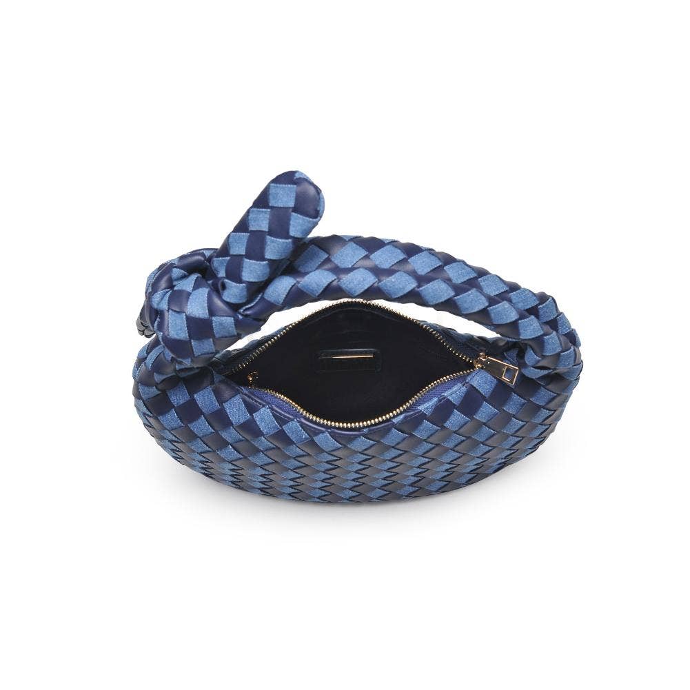 Lizbeth Woven Knot Clutch: Natural