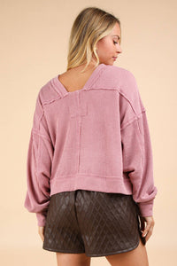 VJ Two Tone Oversized Top