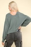 VJ Two Tone Oversized Top