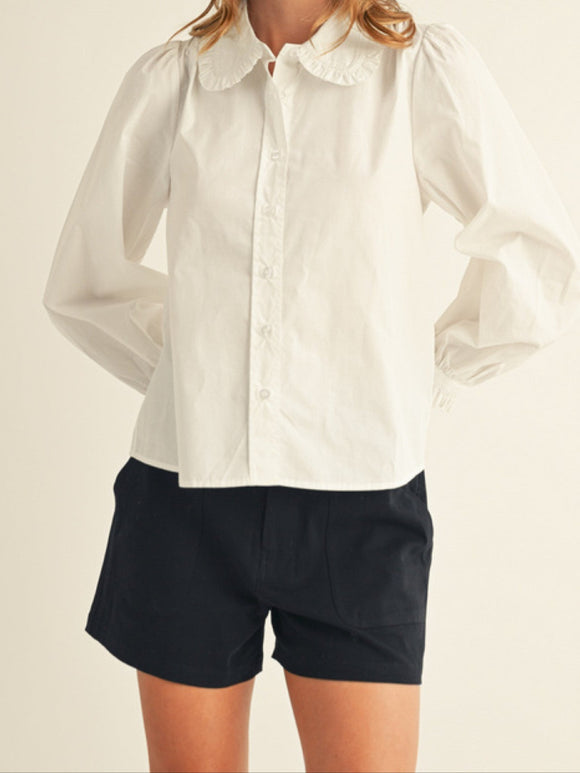 JD Classy Off White Buttonup