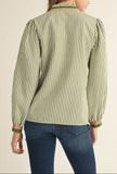 JD Olive BU Stripe Top