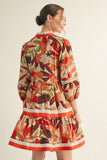JD Burgundy Floral Dress