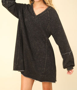 VJ Black Mineral Wash Dress