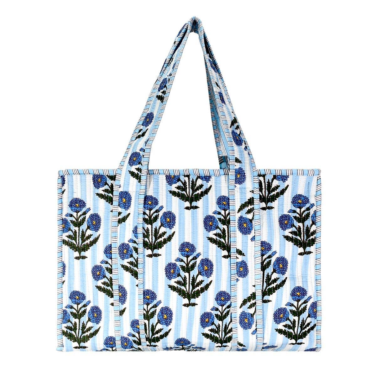 Cotton Block Print Tote Bag Small