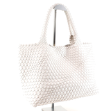 Woven Tote Bag w/Cosmetic Pouch Pewter