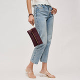 Aria Woven Wristlet Clutch