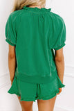 Solid Puff Sl Skorts Set Green