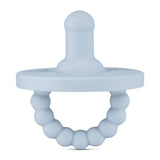 Cutie PAT Round (0-6m) Pacifier + Teether: Slate