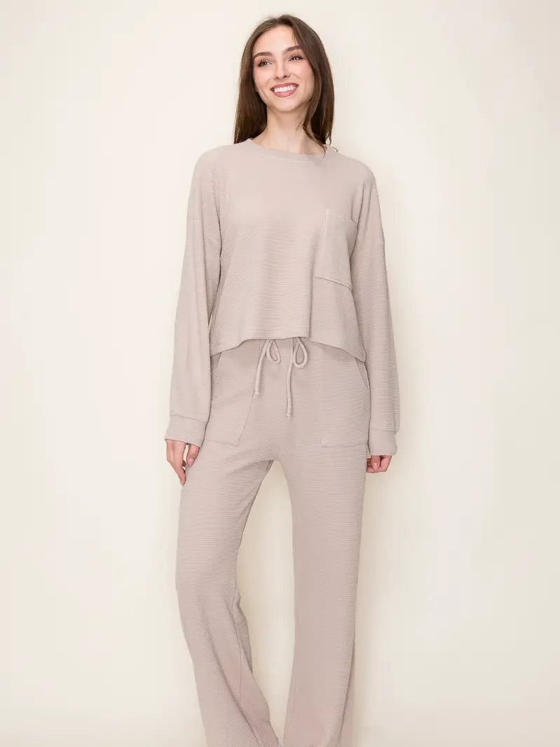 TB Cloudy Knit Pants Set