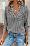 Nine Blue Striped Blouse