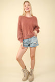 VJ Two Tone Oversized Top