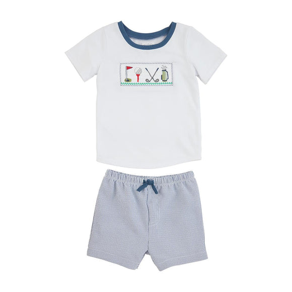 MP Golf Smocked Short Set