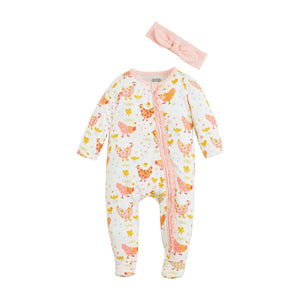 Flower Chicken Sleeper & Headband Set