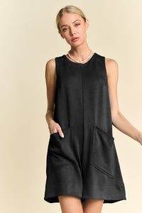 DD Black Knit Romper Shorts