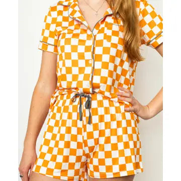 Checkerboard Sleep Short Set