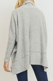 Gray Cowl Neck Oversized Top