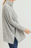 Gray Cowl Neck Oversized Top