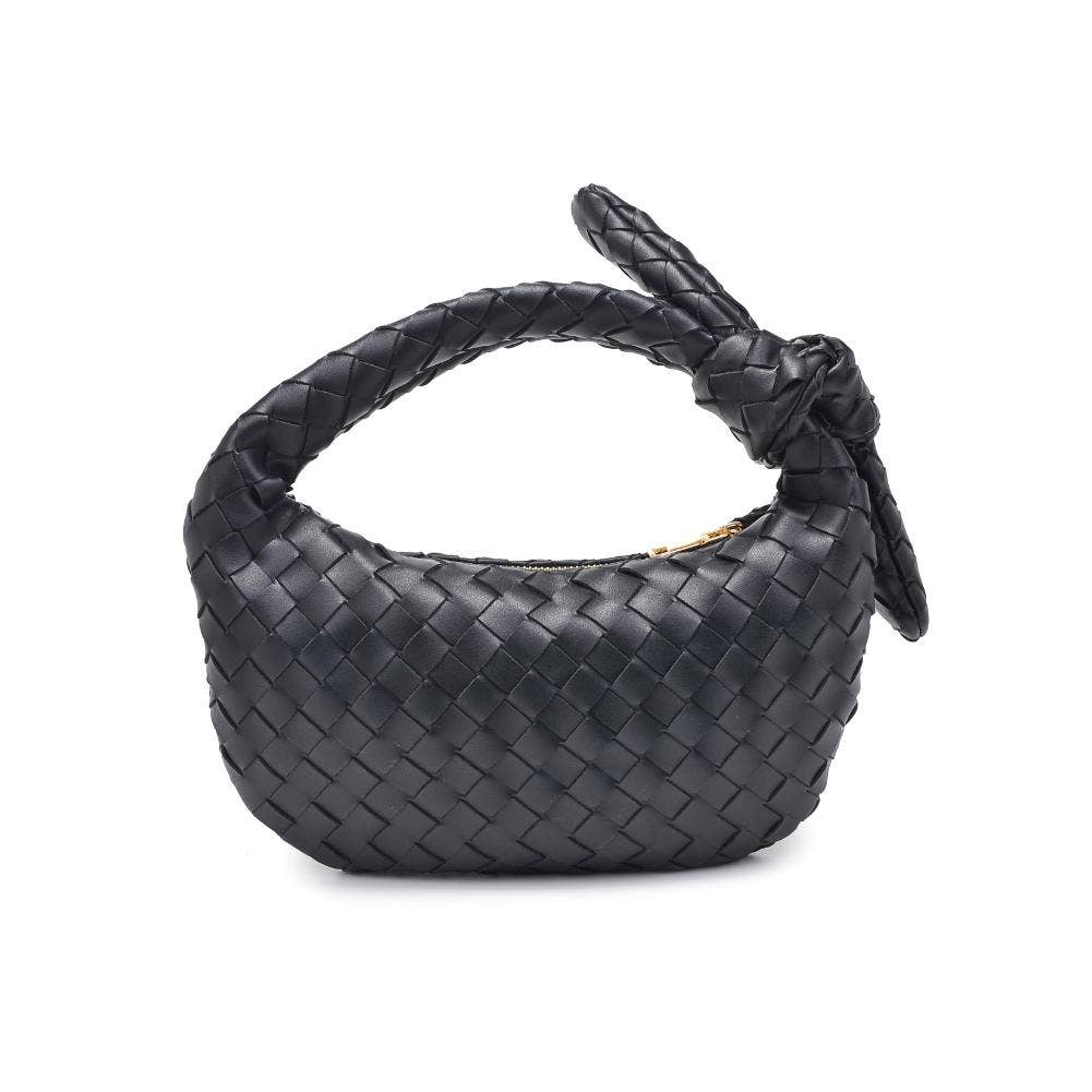 Lizbeth Woven Knot Clutch: Natural
