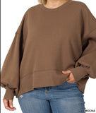 Z Balloon Sleeve Sweatshirt