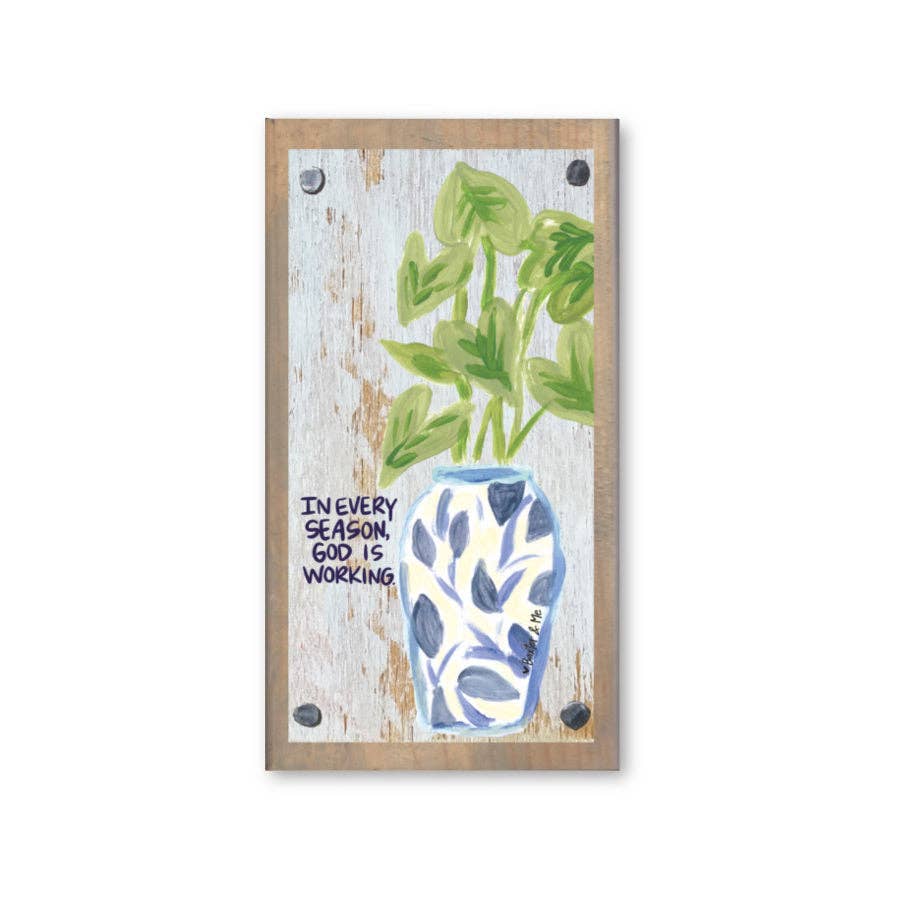 In Every Season Driftwood Happy Block