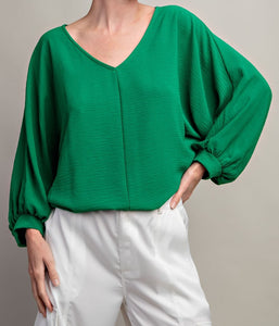 EE LS VNeck Blouse