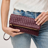 Aria Woven Wristlet Clutch