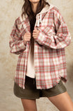 VJ Hooded Plaid Jacket