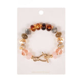 Ombre Chunky Multi Beads Stretch Bracelet: Multi