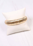 Danny Ribbed Stretch Bracelet GOLD: Default
