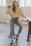 IL 3/4 Sleeve Patch Sweater
