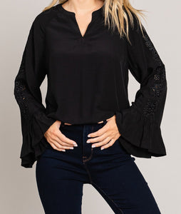 CB Black Cute Sleeve Blouse