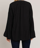 CB Black Cute Sleeve Blouse