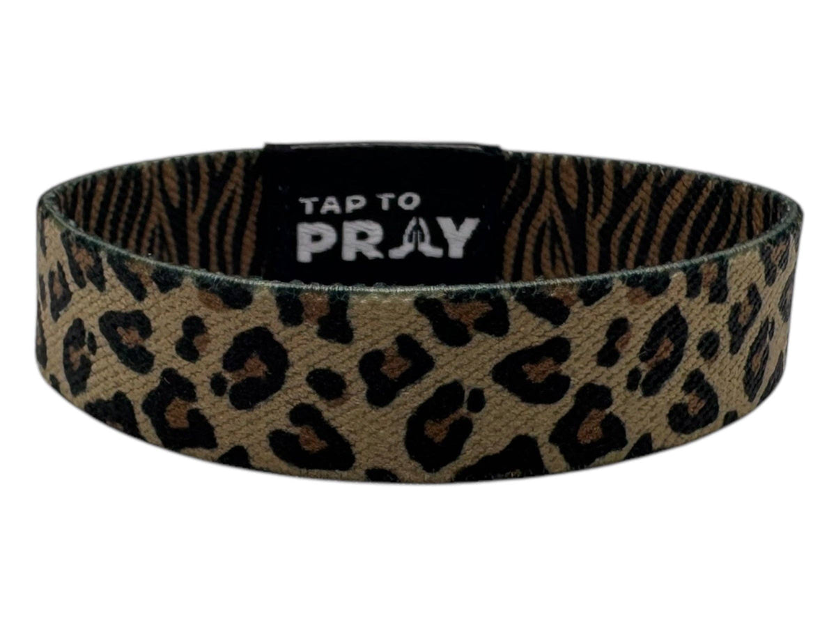 Tap To Pray™ Wristbands - Safari Leopard: Large