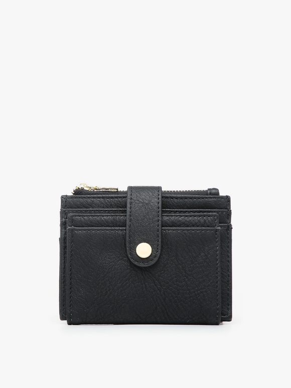 Black Mini Snap Wallet