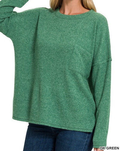 Z RIBBED BRUSHED HACCI SWEATER