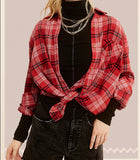 LM Red Plaid Button Down