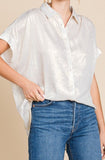 Pearl Cuffed Sleeve Blouse