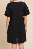 Mini Dress Puffed Sleeves