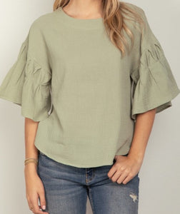 VJ Ruffle Detail Blouse