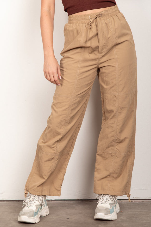 Mocha Parachute Joggers