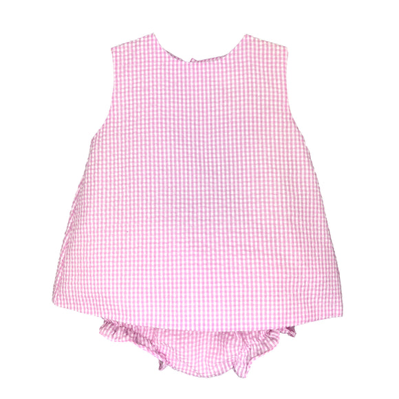 Pink Seersucker Popover