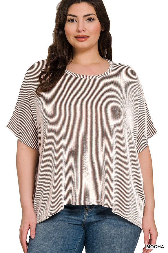 Z Ribbed Oversized SS Top