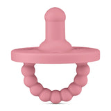 Cutie PAT Round (0-6m) Pacifier + Teether: Grey