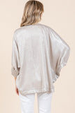 JD Oversized Metallic Pearl Top