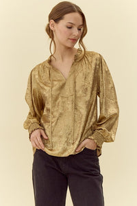 Jf Gold Metallic Top