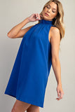 Glam Royal Ruffle Neck Dress