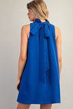 Glam Royal Ruffle Neck Dress