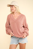 Curvy VJ Ribbed V Neck